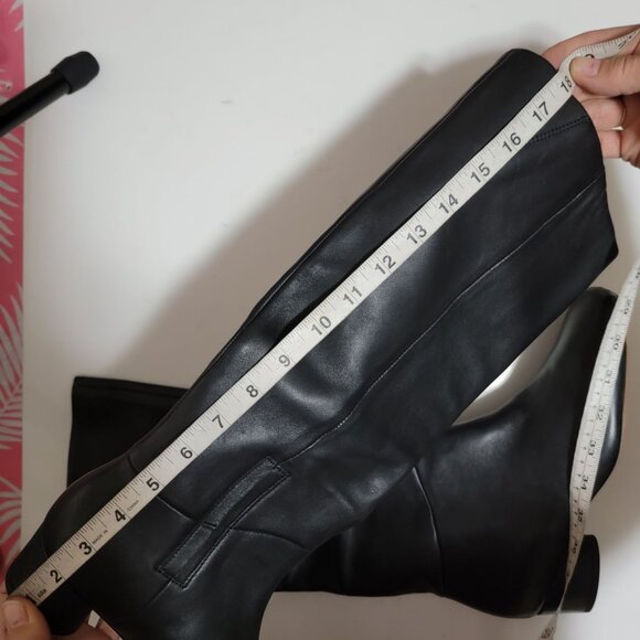 NEW Vince Ramona Knee High Boots Womens 8 Black Chic Minimalist Designer - Picture 9 of 11